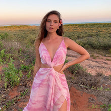 Load image into Gallery viewer, Blackless Chiffon Sexy Beach Maxi Bohemian Dress Women Summer Floral Boho Slip Long Dresses Vacation Party Club Sundress 2021