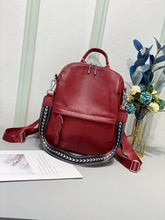 Load image into Gallery viewer, Blue Large Capacity Women Backpack Natural Genuine Leather Ruckrask Fish Zipper Design Teenager Girl Rucksack Vintage School Bag