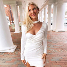 Load image into Gallery viewer, Bodycon Bandage Dress Women 2021 Summer Sexy Elegant Black Hollow Out Party Dress Elegant Cotton Maxi Long Sleeve Dress