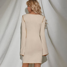 Load image into Gallery viewer, Bodycon Dress Long Flared Sleeves Sexy Knitted Elegant Woman Clothes Simple Female Clothing Dress Autumn Fashion Partywear Robe