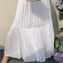 Load image into Gallery viewer, Bohemian Vintage Puff Sleeve White Long Robe Women Summer Elegant Party Dresses Fashion Square Collar Vacation Vestidos De Mujer