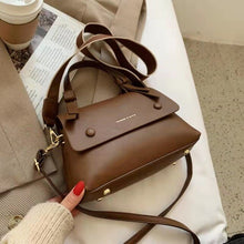 Load image into Gallery viewer, Bolsa de mão feminina com design de couro, bolsa de ombro em couro pu de qualidade, moda feminina, nova,