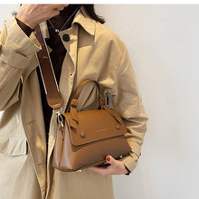 Load image into Gallery viewer, Bolsa de mão feminina com design de couro, bolsa de ombro em couro pu de qualidade, moda feminina, nova,