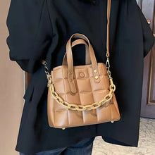 Load image into Gallery viewer, Bolsa de mão feminina quadrada  bolsa de ombro moderna, couro pu de alta qualidade, bolsa carteiro