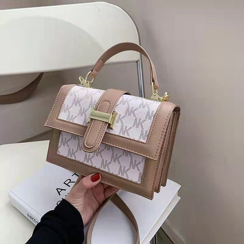 Bolsa feminina luxuosa de ombro, bolsa carteiro com aba e couro pu de alta qualidade para viagem