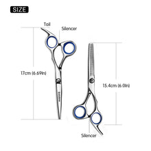 Load image into Gallery viewer, Brainbow 6 inch Cutting Thinning  Styling Tool Hair Scissors Stainless Steel Salon Hairdressing Shears Regular Flat Teeth Blades