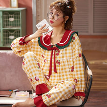 Load image into Gallery viewer, Brand Women Pajamas Sets Princess Collar Large Size Lady Sleepwear Women&#39;s Pijamas Suit Home Clothes Pyjama Femme XXXL