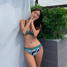 Load image into Gallery viewer, Brazilian Bikini Set Print Two Piece Swimsuit Low Waist Bathing Suit Push Up Padded Swimwear Halter Beach Biquinis 2021