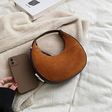 Load image into Gallery viewer, Brushed fabric handbag Women&#39;s half moon shoulder bag dumpling bag Fashion casual armpit bag Women&#39;s bag