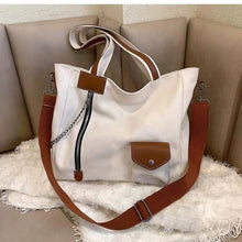 Load image into Gallery viewer, Canvas bag 2021 new trendy all-match cross-body large capacity one-shoulder special tote bag