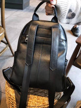 Load image into Gallery viewer, Caramel Real Genuine Leather Backpack Women Simple Fashion Cowhide Lady Leather Backpack Casual Female Rucksack Travel Bagpack