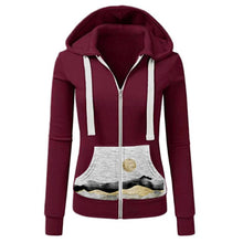 Load image into Gallery viewer, Cardigan Hoodies Slim Hooded Casual Warmer Coat Hoody Splicing Tops Winter Autumn Sweetshirts For Women