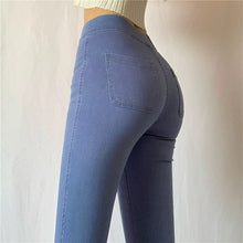 Load image into Gallery viewer, Cargo pants women Y2k 2021 New Women Clothing Skinny Plus Elastic Jeans Woman High Waist Sexy Hip White Pants Fashion Women