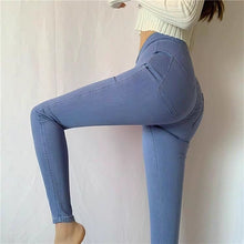 Load image into Gallery viewer, Cargo pants women Y2k 2021 New Women Clothing Skinny Plus Elastic Jeans Woman High Waist Sexy Hip White Pants Fashion Women