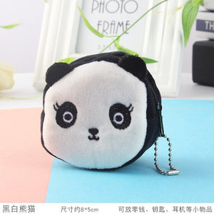 Cartoon Animal Boys Plush Coin Purse Children Zipper Coin Bags Storage Pouch Cute Animals Wallets Women Mini Handbag Kid Gift