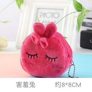 Cartoon Animal Boys Plush Coin Purse Children Zipper Coin Bags Storage Pouch Cute Animals Wallets Women Mini Handbag Kid Gift
