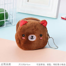 Load image into Gallery viewer, Cartoon Animal Boys Plush Coin Purse Children Zipper Coin Bags Storage Pouch Cute Animals Wallets Women Mini Handbag Kid Gift