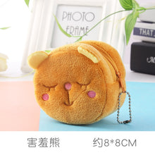 Load image into Gallery viewer, Cartoon Animal Boys Plush Coin Purse Children Zipper Coin Bags Storage Pouch Cute Animals Wallets Women Mini Handbag Kid Gift