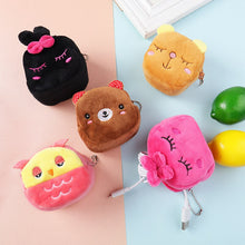 Load image into Gallery viewer, Cartoon Animal Boys Plush Coin Purse Children Zipper Coin Bags Storage Pouch Cute Animals Wallets Women Mini Handbag Kid Gift