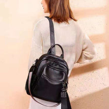 Load image into Gallery viewer, Casual All-Match leather Backpack Women 2022 New Fashion large-Capacity Travel Backpack Famous brand shoulder bag school bag