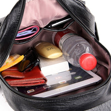 Load image into Gallery viewer, Casual Backpack Female Brand Leather Women&#39;s backpack Large Capacity School Bag for Girls Double Zipper Leisure Shoulder Bags