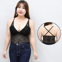 Load image into Gallery viewer, Casual Femme Camis Bra Tanks Top Streetwear Lace Crop Plus Size Halter Loose Tank Tops For Women Deep V Sleepwear Big Size
