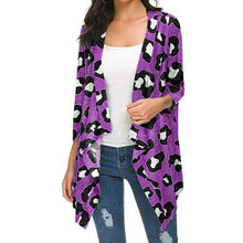 Load image into Gallery viewer, Casual Leopard Print Cardigan Women Tops Spring Autumn Fashion Long Sleeve Shawl Kimono Coat Woman Clothing Blue Blouses