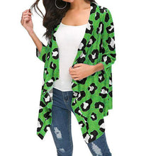 Load image into Gallery viewer, Casual Leopard Print Cardigan Women Tops Spring Autumn Fashion Long Sleeve Shawl Kimono Coat Woman Clothing Blue Blouses
