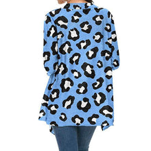 Load image into Gallery viewer, Casual Leopard Print Cardigan Women Tops Spring Autumn Fashion Long Sleeve Shawl Kimono Coat Woman Clothing Blue Blouses