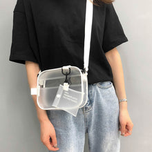 Load image into Gallery viewer, Casual PVC Transparent Clear Women Crossbody Bags Shoulder Bag Handbag Jelly Small Phone Bags with Card Holder Wide Straps Flap