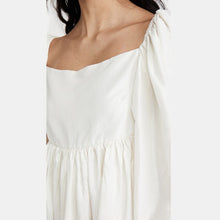 Load image into Gallery viewer, Casual Sweet White Loose Mini Dress Ladies Lantern Sleeve Square Collar Backless Dress Elegant New Fashion 2021 Dress For Women