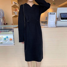 Load image into Gallery viewer, Casual Women&#39;s Dresses Design Loose Party Dress Woman Clothes Lazy Sweater Female Elegant Knitted Robe Autumn Oversize Vestidos