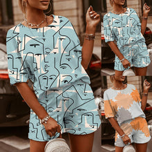 Load image into Gallery viewer, Casual Women&#39;s Tracksuit Suit Sportswear Women T-shirt Shorts Tracksuits Sets Female Summer Casual Short Pants Matching Sets