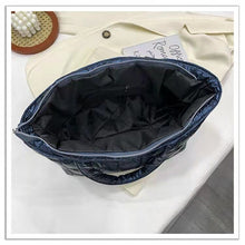 Load image into Gallery viewer, Casual para baixo algodão sacos de ombro das mulheres bolsas de designer de náilon senhoras grande capacidade espaço almofada al