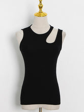 Load image into Gallery viewer, Casual y2k White Cut Out Women&#39;s Tank Tops Sleeveless Slim T Shirts Female Clothing 2022 Summer Fashion crop top women camisetas