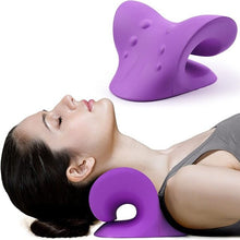 Load image into Gallery viewer, Cervical Spine Stretch Gravity Muscle Relaxation Traction Chiropractic Pillow Shoulder Massage Relieve Pain Spine Correction
