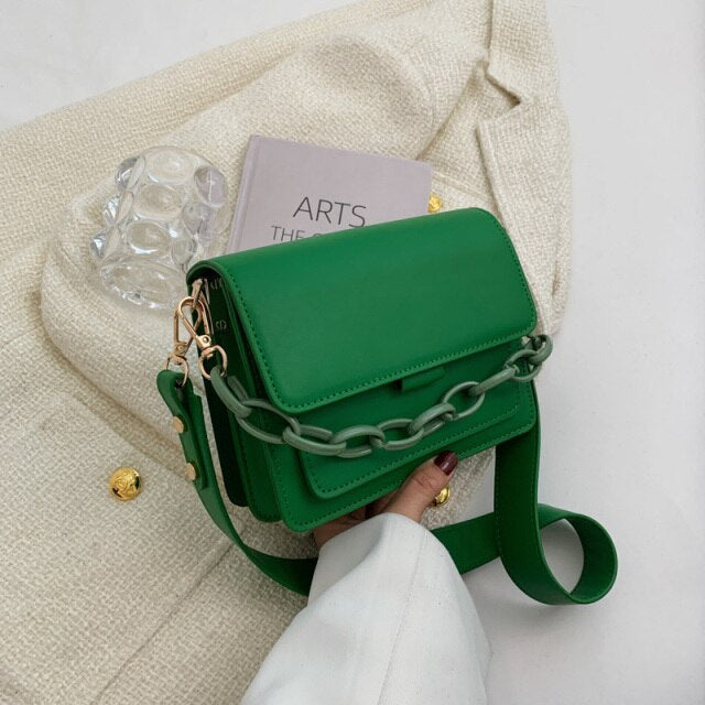 Chain Design New Mini PU Leather Flap Bags For Women 2022 hit Summer Lady Shoulder Handbag Female Fashion Cross Body Bag