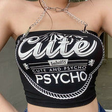 Load image into Gallery viewer, Chain Halter Pink Camisole Women&#39;s Print Sleeveless Square Neck Camis Tanks Female Streetwear Chic Sling Crop Top Clothes Summer