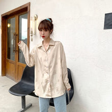 Load image into Gallery viewer, Chic Women Floral Shirt Female Korean Long Sleeves Blouses Office Ladies Casual Tops And Shirts