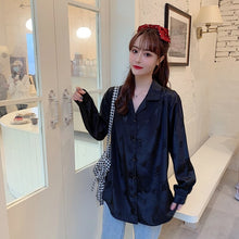 Load image into Gallery viewer, Chic Women Floral Shirt Female Korean Long Sleeves Blouses Office Ladies Casual Tops And Shirts