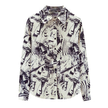 Load image into Gallery viewer, Chiffon Shirt New 2021 Spring Autumn Long Sleeve Ink Print Women Blouse Elegant Slim Office Lady Tops Loose Clothing
