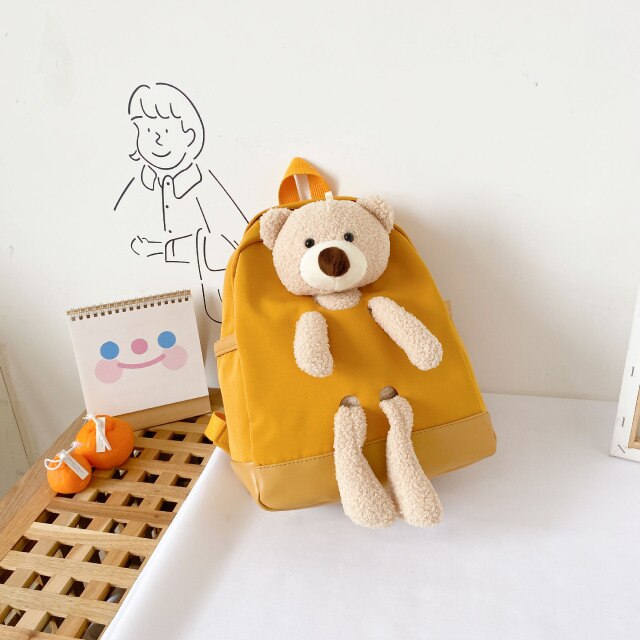 Children's Bags, New Backpacks, Cute Bear Small Backpacks, Boys and Girls, Primary School Students, Plush School Bags