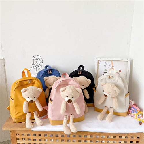 Children's Bags, New Backpacks, Cute Bear Small Backpacks, Boys and Girls, Primary School Students, Plush School Bags