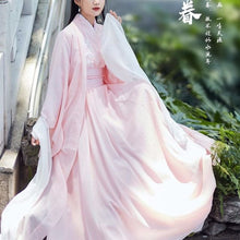 Load image into Gallery viewer, Chinese Folk Dance Hanfu Tang Dynasty Princess Cosplay Stage Wear Traditional Women Pink Outfit Costume Fairy Hanfu Dress