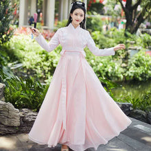 Load image into Gallery viewer, Chinese Folk Dance Hanfu Tang Dynasty Princess Cosplay Stage Wear Traditional Women Pink Outfit Costume Fairy Hanfu Dress