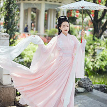 Load image into Gallery viewer, Chinese Folk Dance Hanfu Tang Dynasty Princess Cosplay Stage Wear Traditional Women Pink Outfit Costume Fairy Hanfu Dress