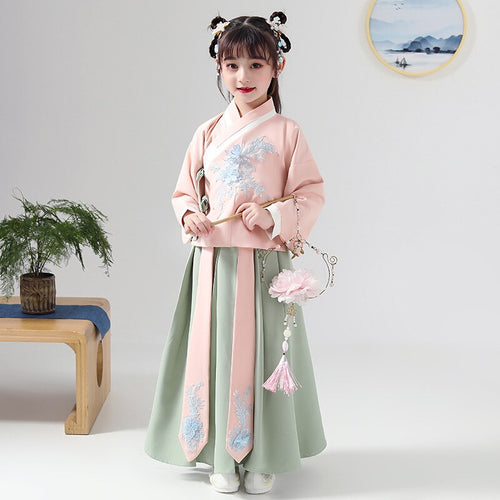 Chinese Girls Hanfu Dress Lovely Kids Photography Christmas Vintage Children Ancient Fairy Princess Photo Shoot Cosplay Gowns