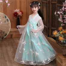 Load image into Gallery viewer, Chinese Hanfu Girl Children Cosplay Costumes Lace Little Girl Dress Princess Tang Suit Kids Girl Hanfu Chinese Traditional Dress