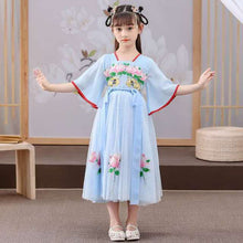 Load image into Gallery viewer, Chinese Hanfu Girl Children Cosplay Costumes Lace Little Girl Dress Princess Tang Suit Kids Girl Hanfu Chinese Traditional Dress