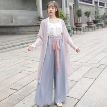 Load image into Gallery viewer, Chinese Traditional Ancient Hanfu Costumes Classical Tang Dynasty Princess Hanfu Dress Embroidery 3PCS Retro Folk Dance Suit